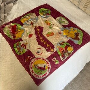 Vintage 1953 Boy Scouts Silk Scarf